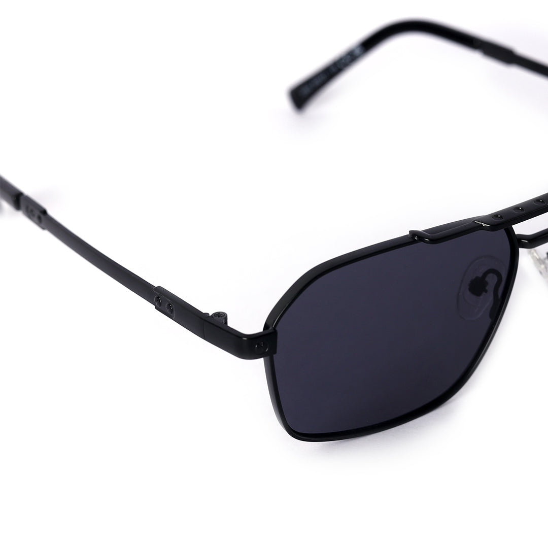 Venam Modern Squared Variant Black Sunglasses | UV400 | Men & Women