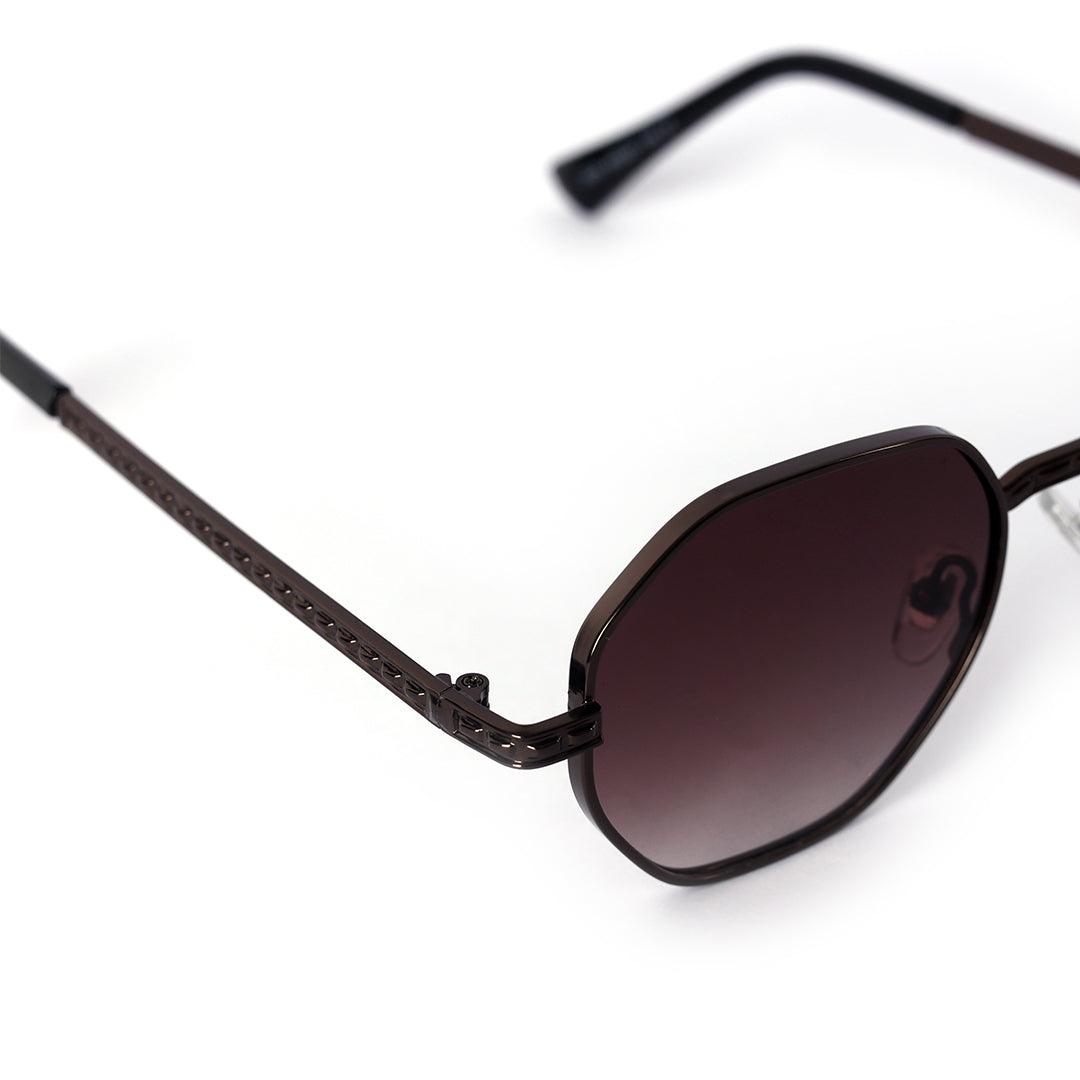 Striker Brown Gradient Octagon Sunglasses | UV400 | Men & Women