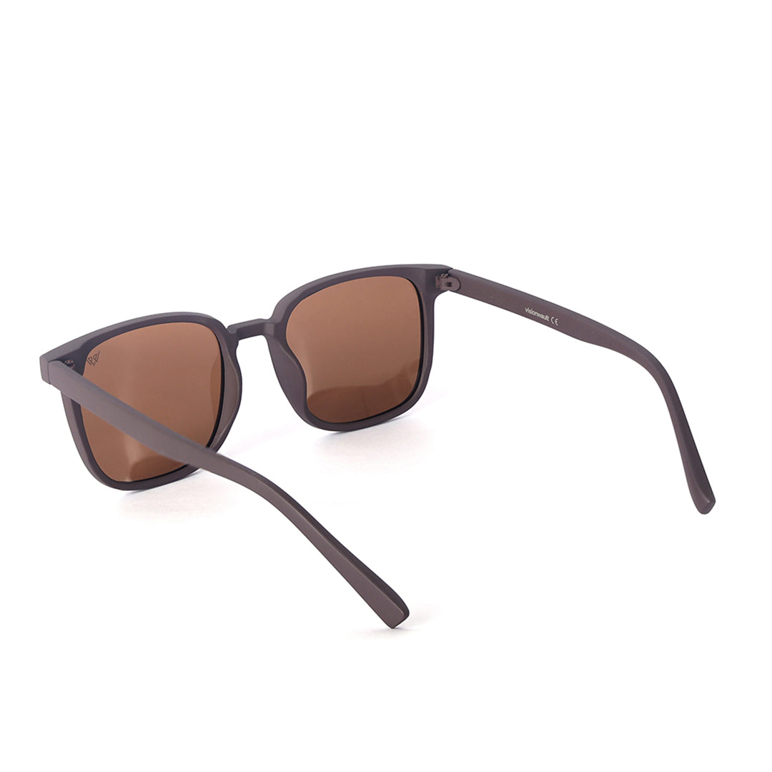 Orbit Matte Brown Square Sunglasses | UV400 | Men & Women
