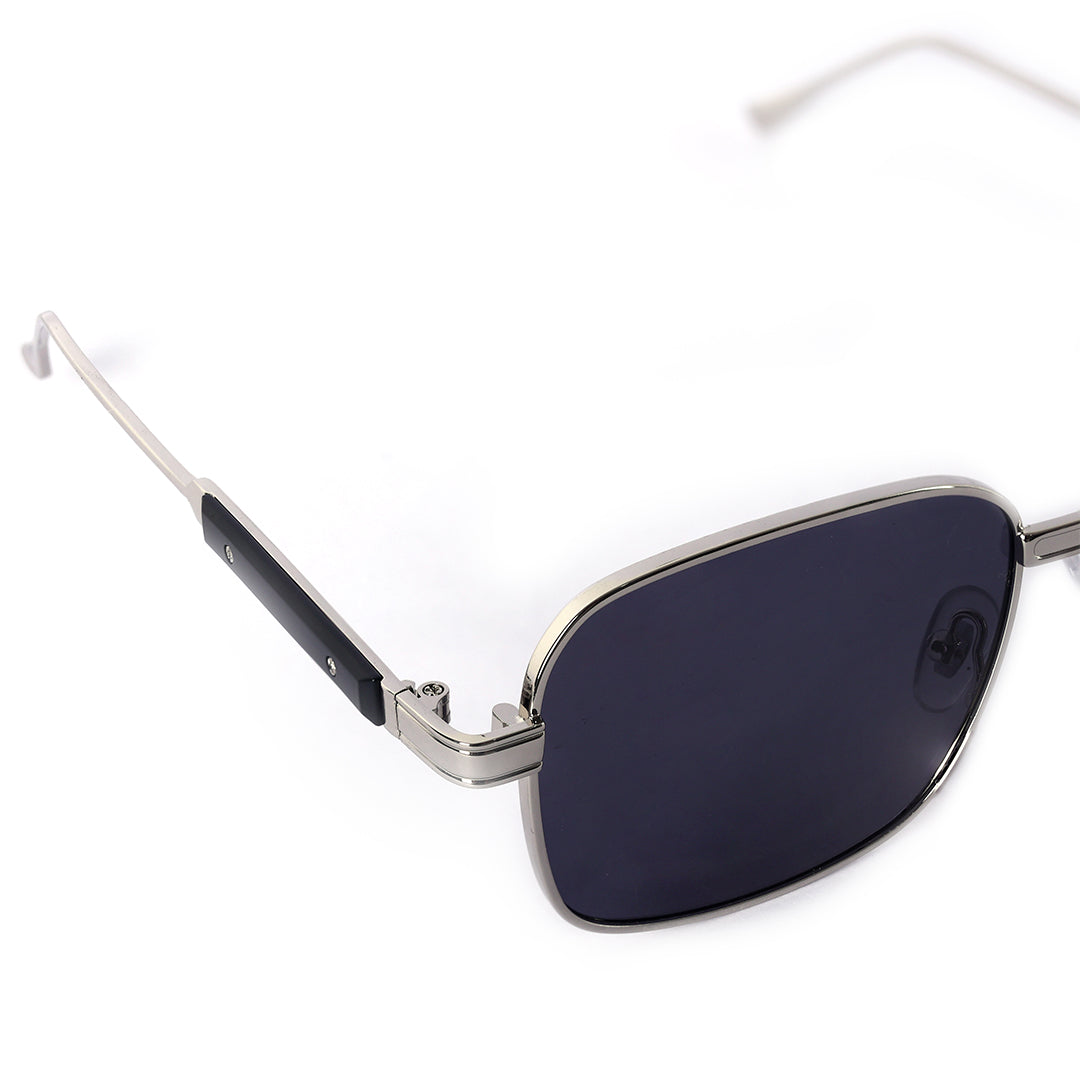 Polaris Silver Rim Square Sunglasses | UV400 | Men & Women