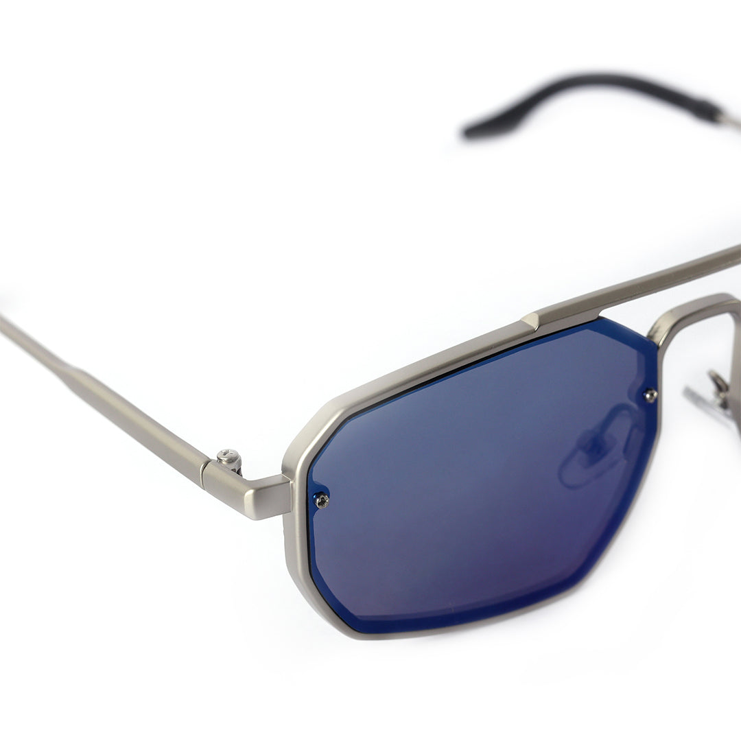 Vintage Silver Blue Sunglasses | UV400 | Men & Women
