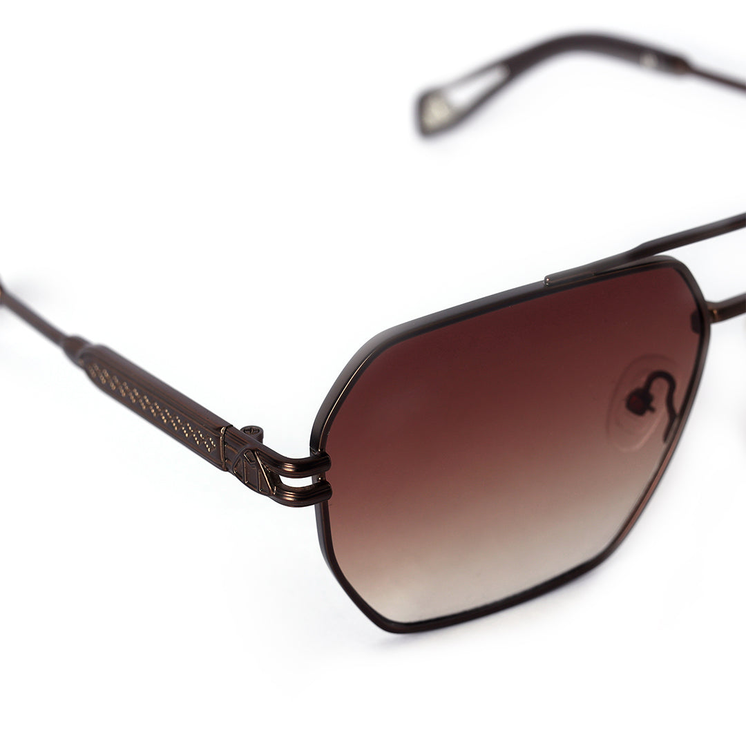 Magnum Matte Brown Modern Squared Sunglasses  | UV400 | Men & Women