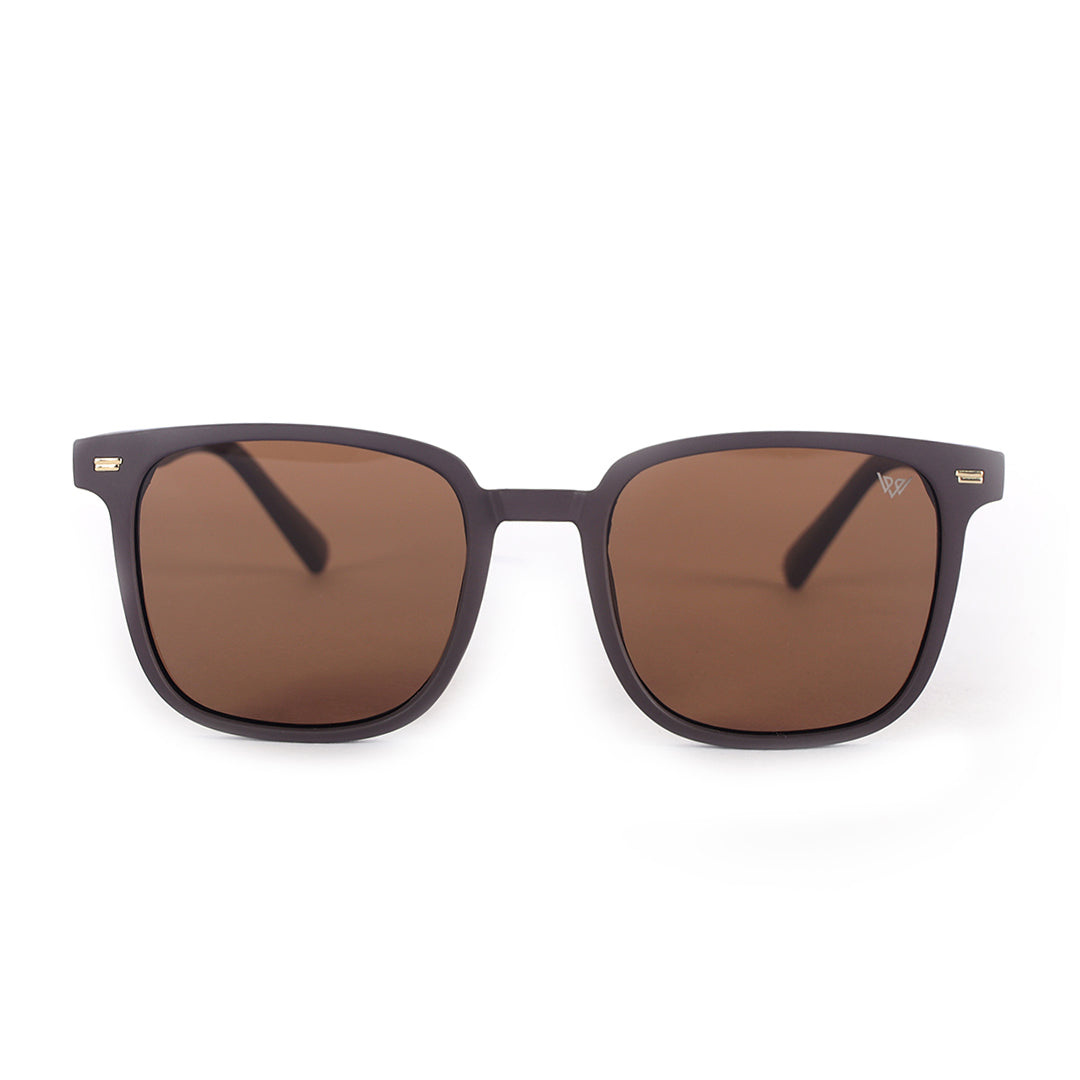 Orbit Matte Brown Square Sunglasses | UV400 | Men & Women