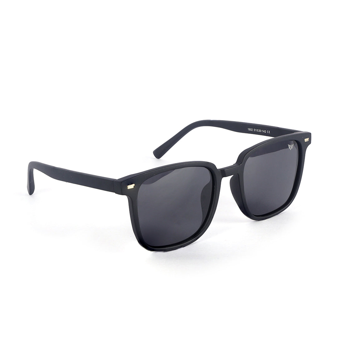 Orbit Matte Black Square Sunglasses | UV400 | Men & Women