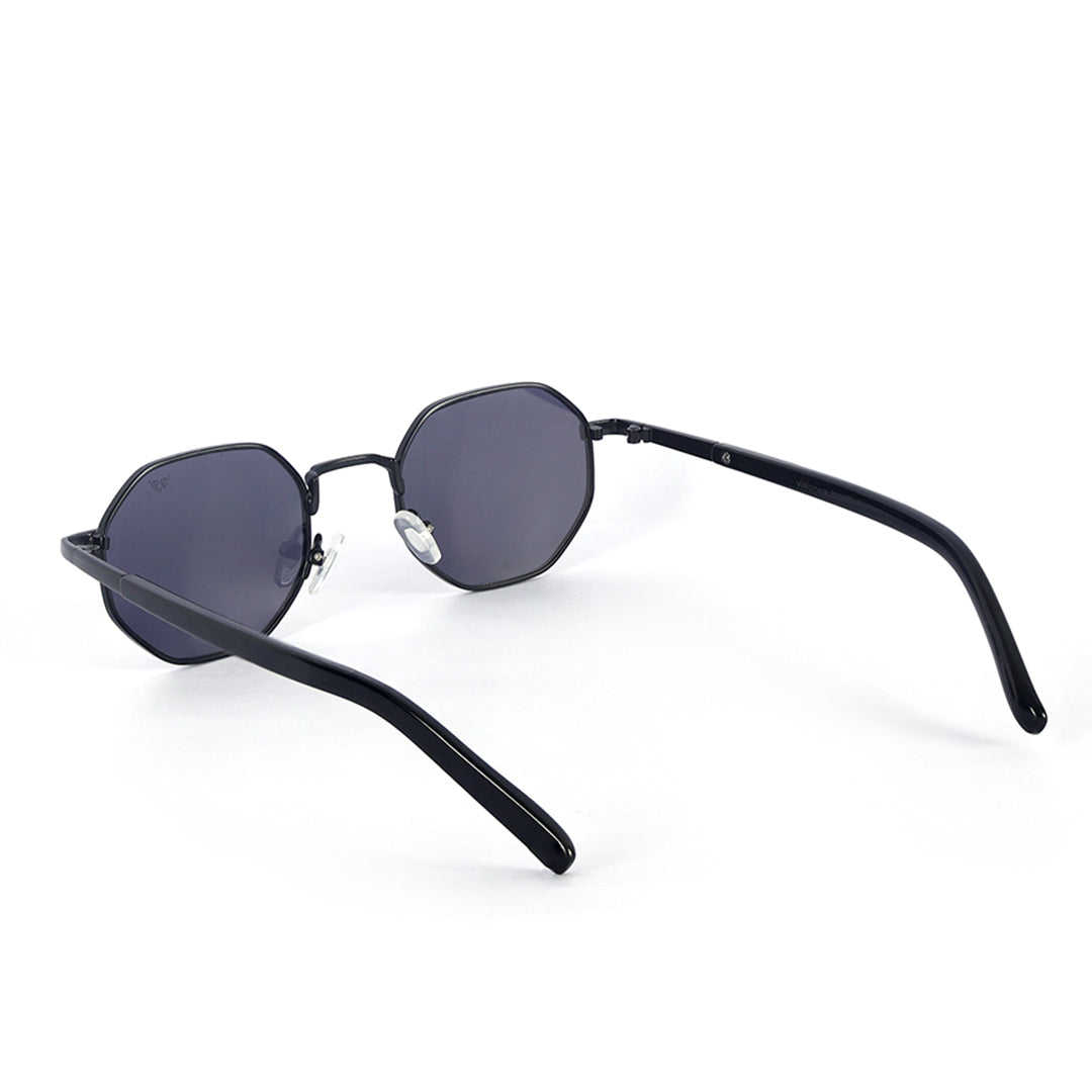 Cosmos Black Geometric Octagon Sunglasses | UV400 | Men & Women
