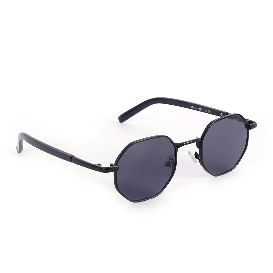 Cosmos Black Geometric Octagon Sunglasses | UV400 | Men & Women