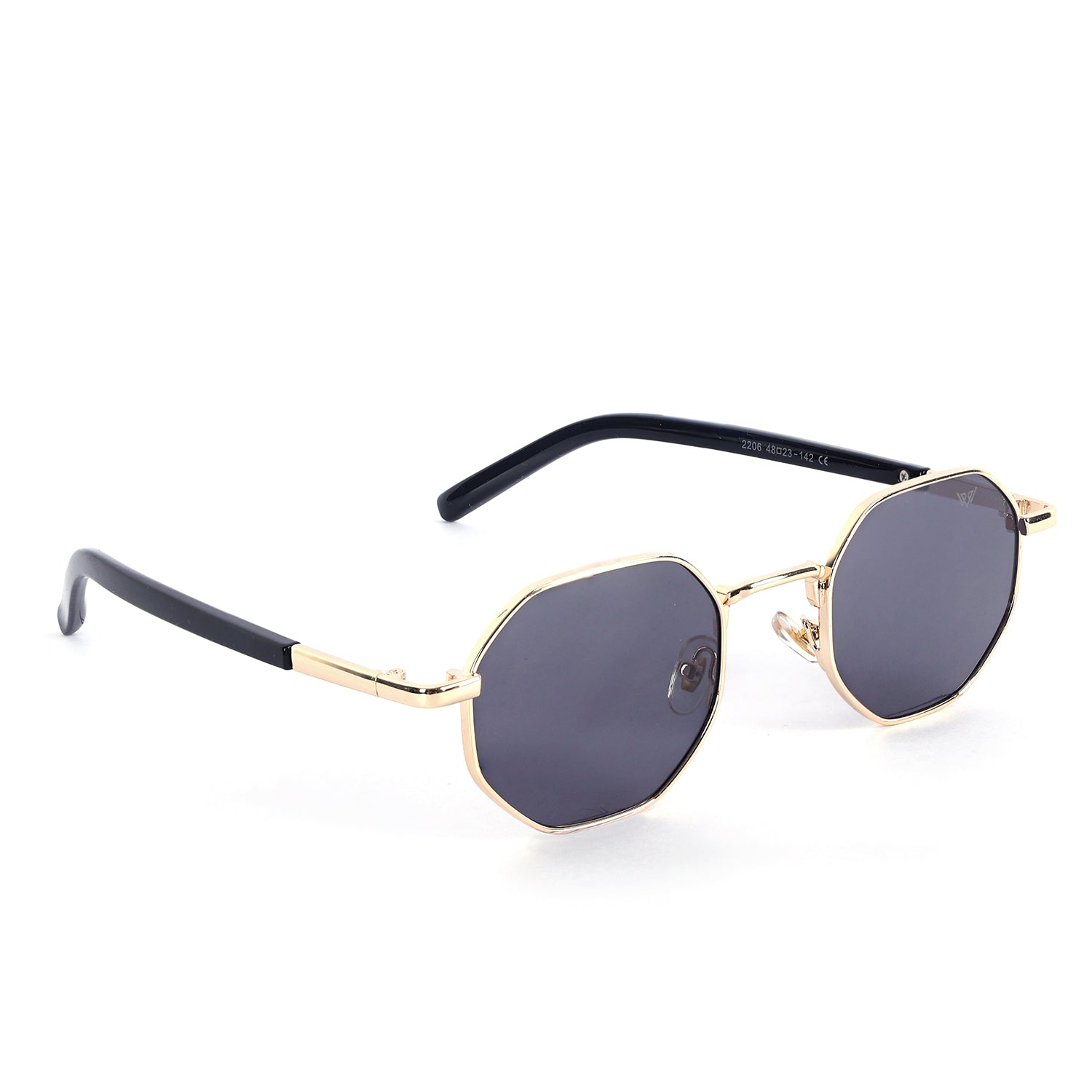 Cosmos Gold Geometric Octagon Sunglasses | UV400 | Men & Women