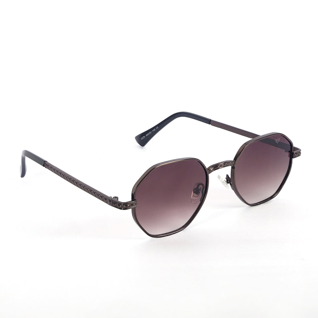 Striker Brown Gradient Octagon Sunglasses | UV400 | Men & Women