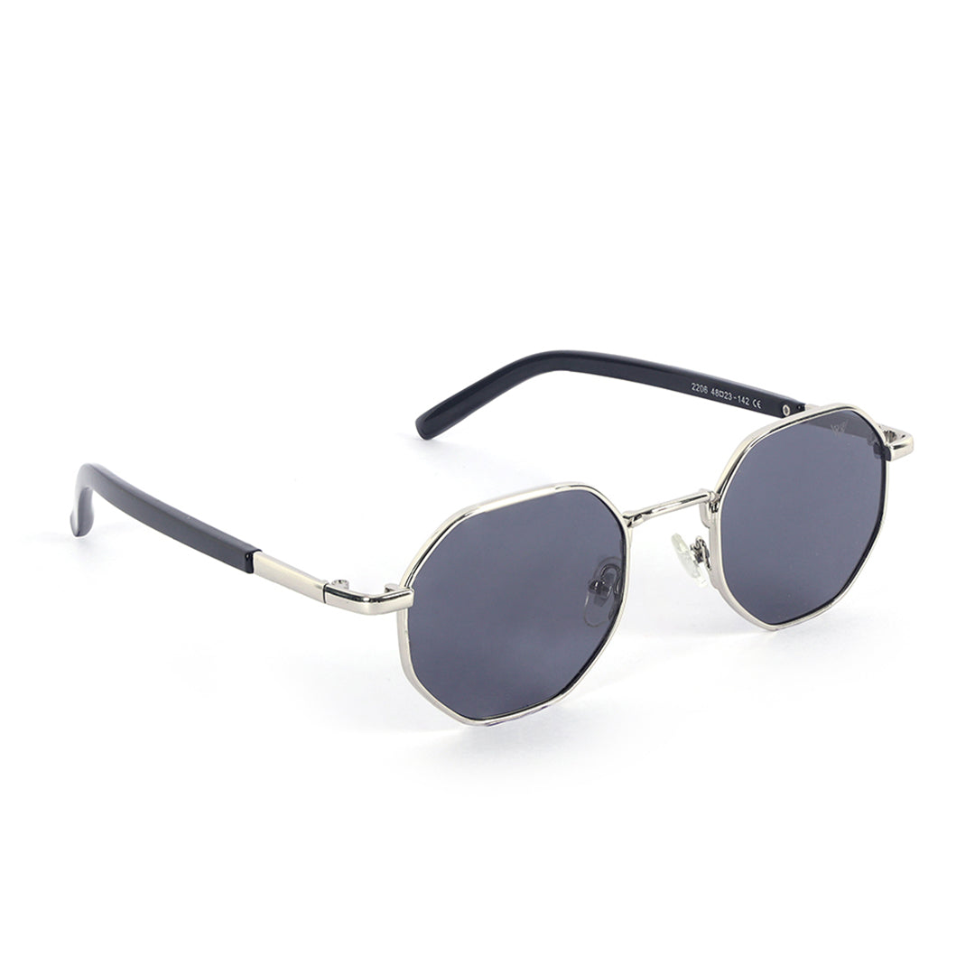 Cosmos Silver Geometric Octagon Sunglasses | UV400 | Men & Women