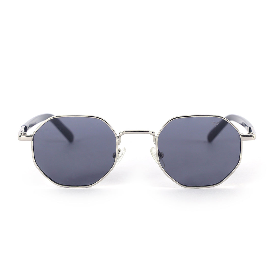 Cosmos Silver Geometric Octagon Sunglasses | UV400 | Men & Women