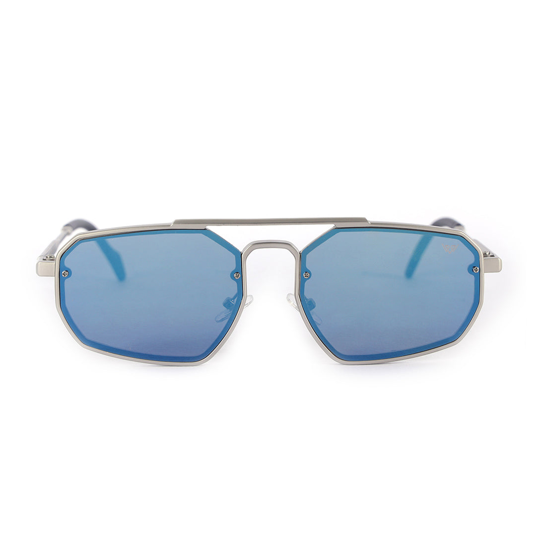 Vintage Silver Blue Sunglasses | UV400 | Men & Women