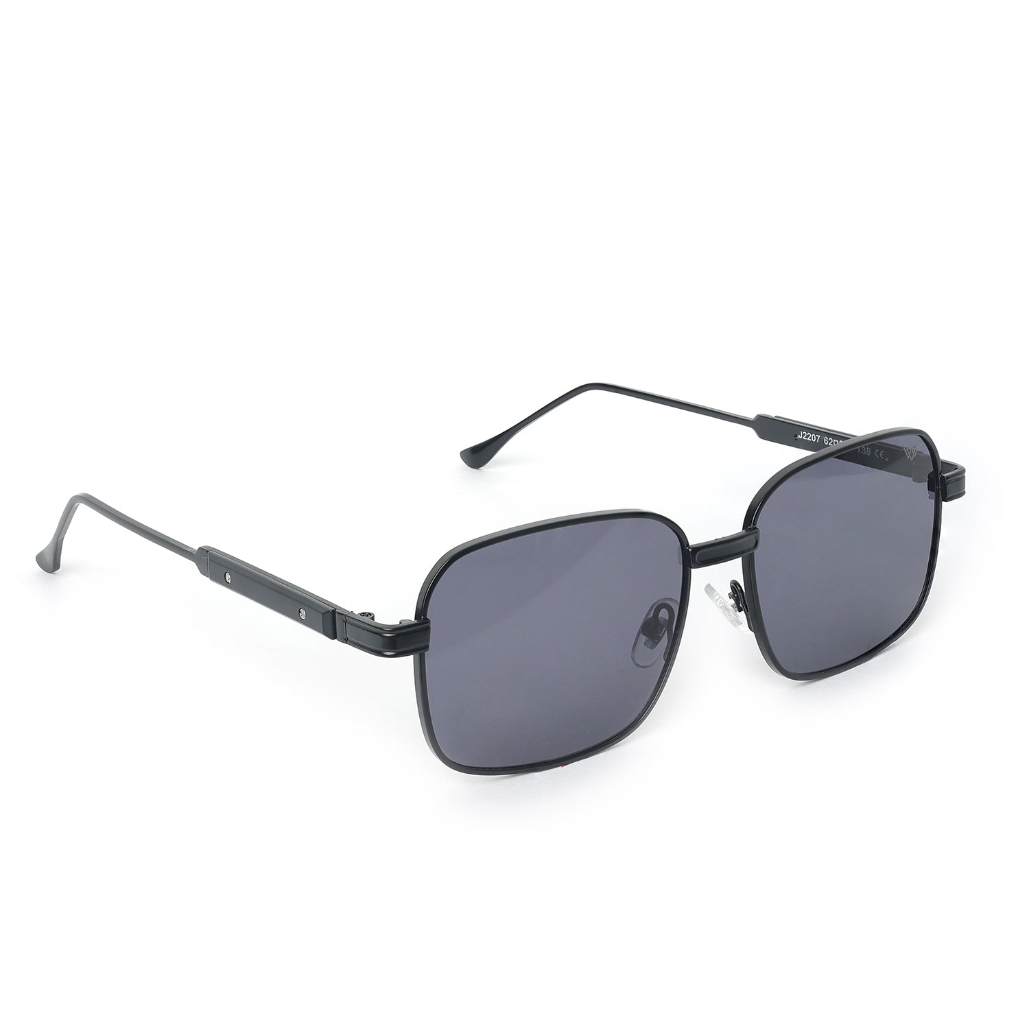 Polaris Black Rim Square Sunglasses | UV400 | Men & Women